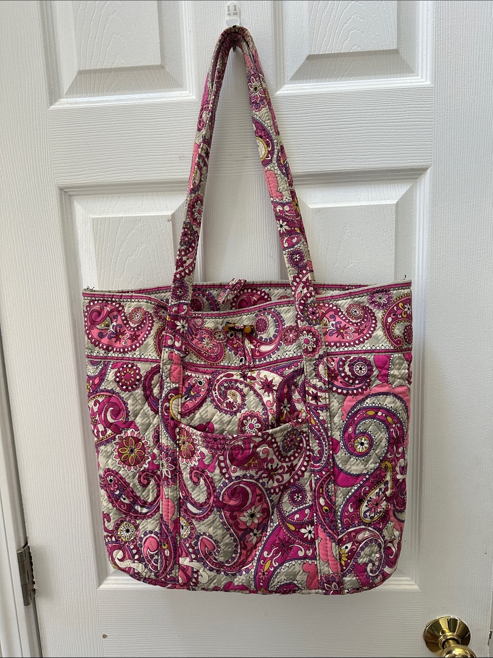 Vera Bradley Pink Paisley Quilted Tote